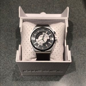 Diesel Leather Banded Watch